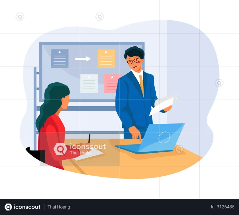 Businessman task Management  Illustration