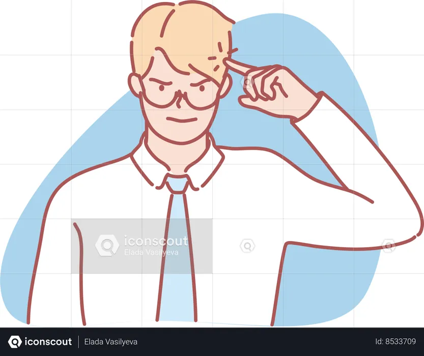 Businessman thinking  Illustration