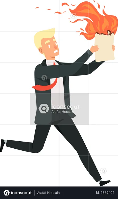 Businessman under work load  Illustration