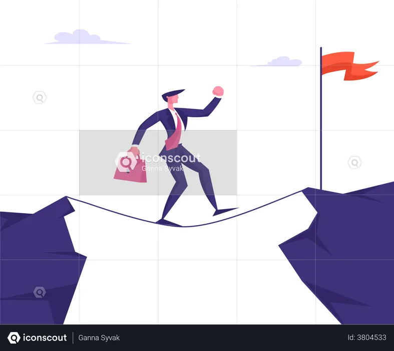 Businessman using strategy to grow  Illustration