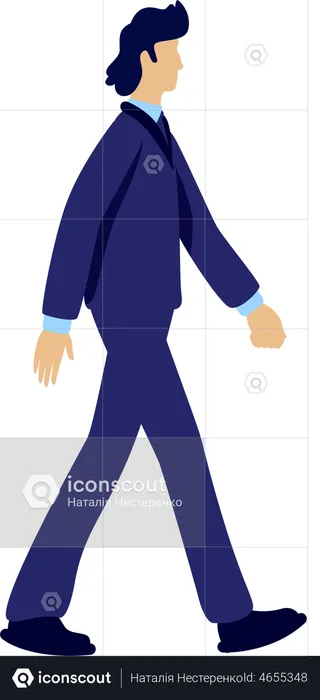 Businessman walking  Illustration