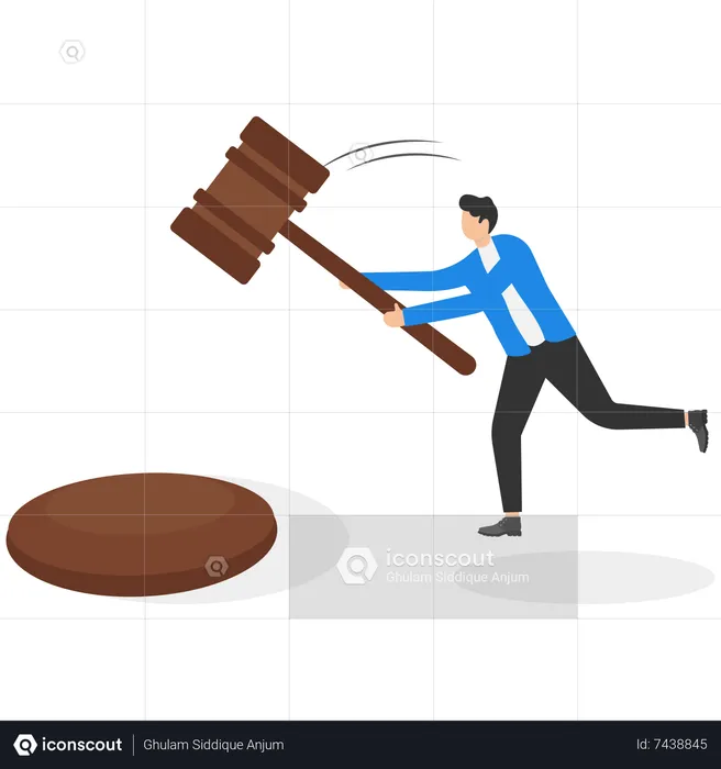 Businessman wanting Justice  Illustration