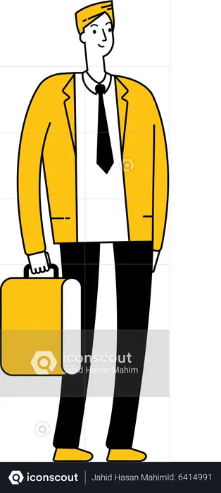 Businessman with briefcase  Illustration