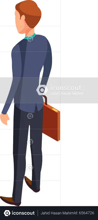 Businessman With Briefcase  Illustration