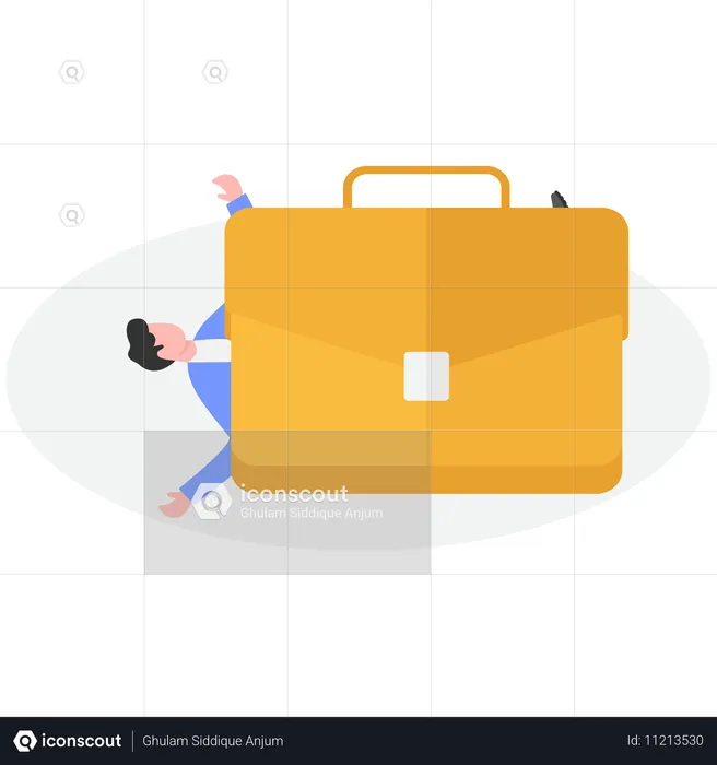 Businessman with business briefcase  Illustration