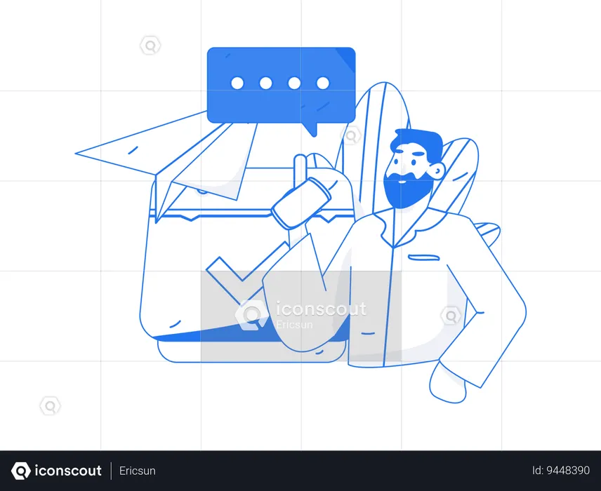 Businessman with Business planning  Illustration