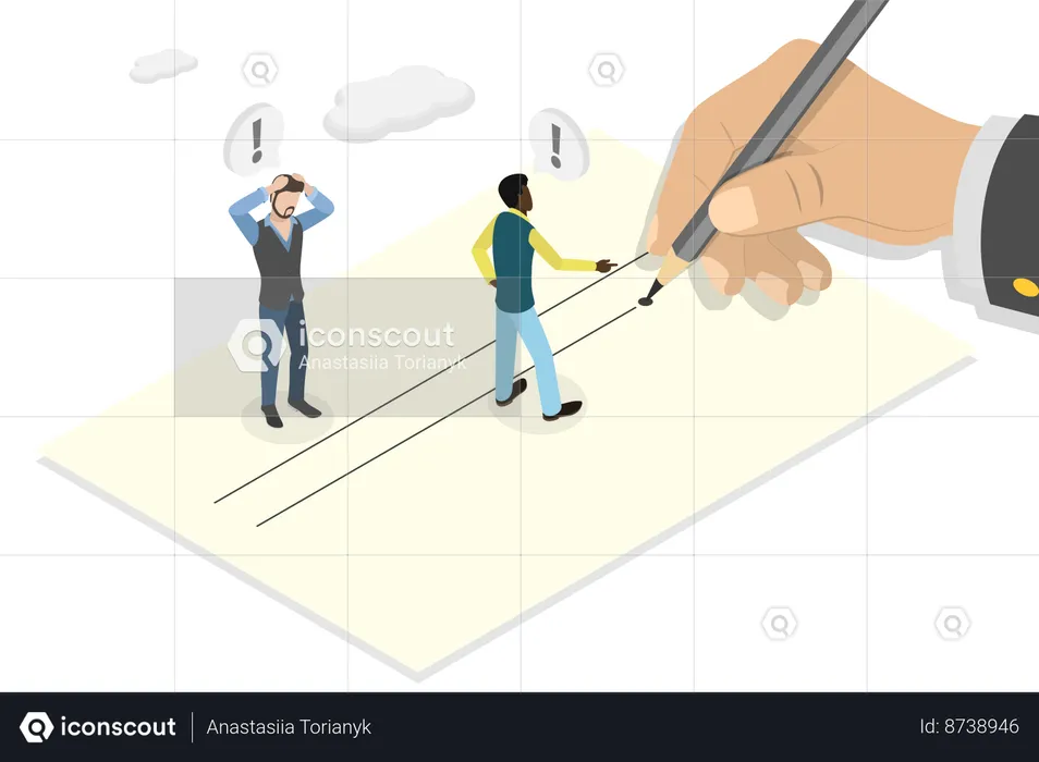 Businessman with Deal Completion  Illustration