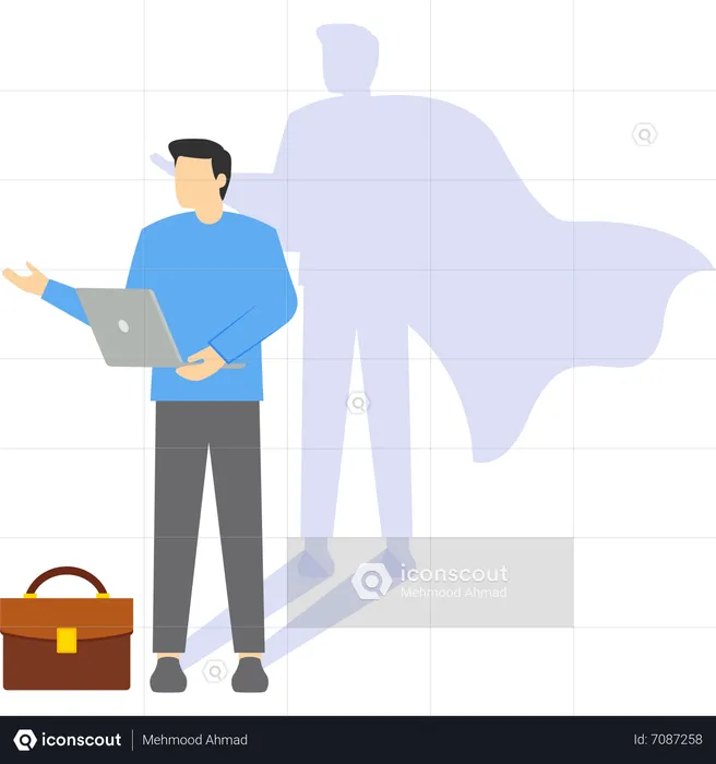 Businessman with leadership skills  Illustration