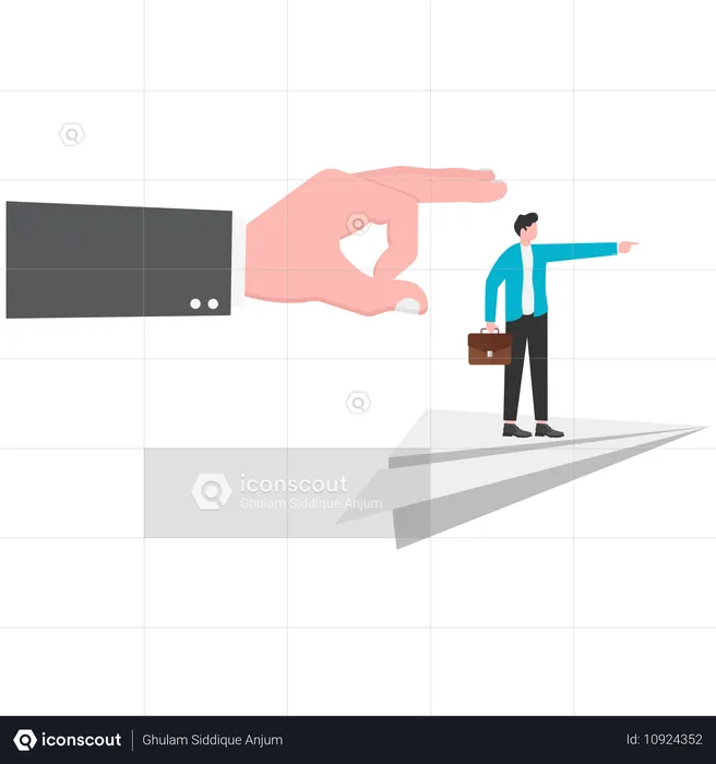 Businessman working on business vision  Illustration