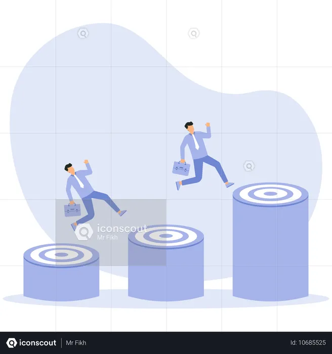 회사 전략을 수립하는 사업가  일러스트레이션