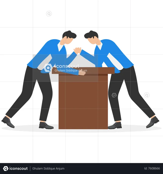 Businessmen competition  Illustration