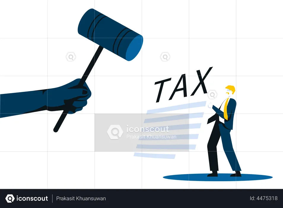 Businessmen fighting with debt  Illustration