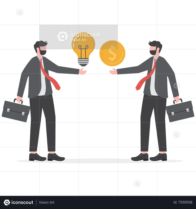 Businessmen Sharing Ideas  Illustration