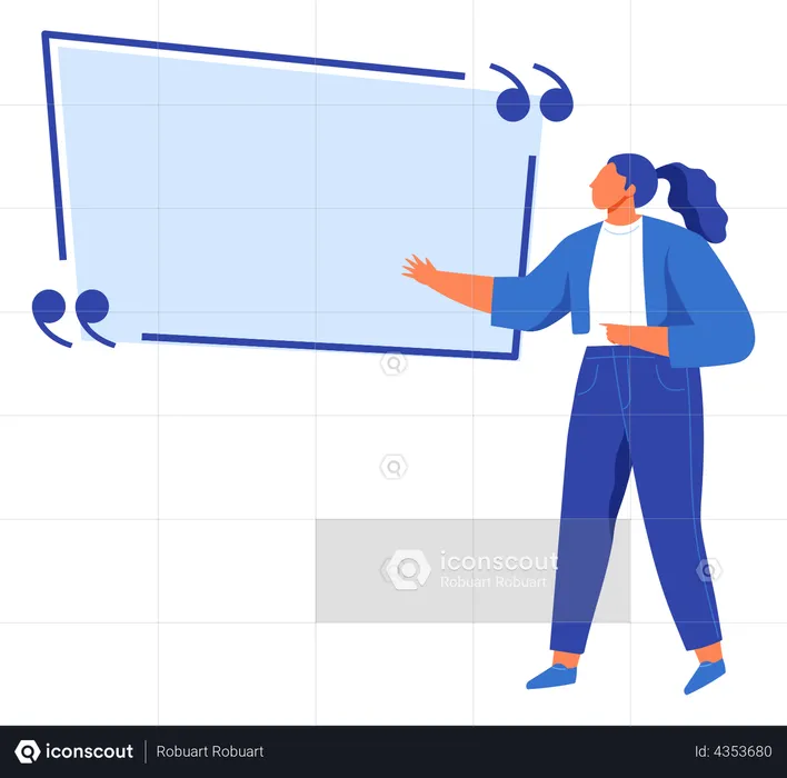 Businesswoman doing conversation  Illustration