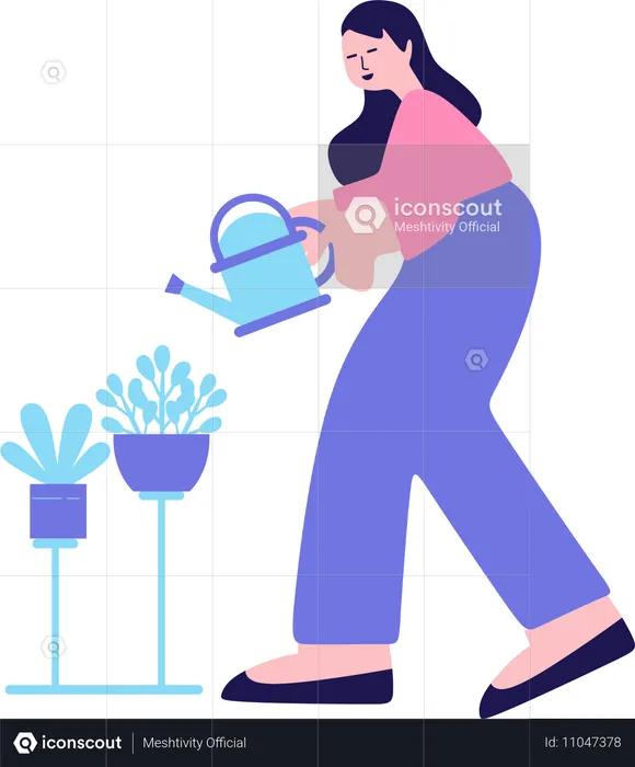 Businesswoman doing Investment Strategy  Illustration