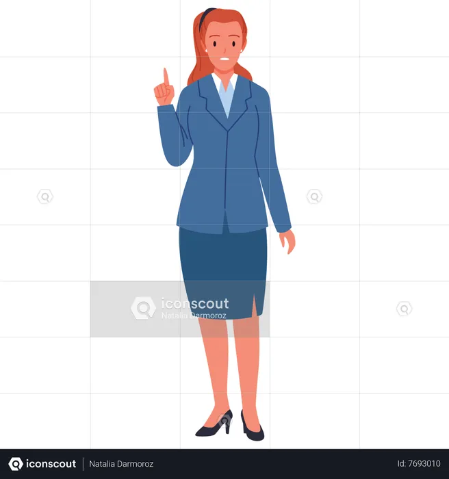 Businesswoman fingering up  Illustration