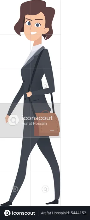 Businesswoman going to work  Illustration