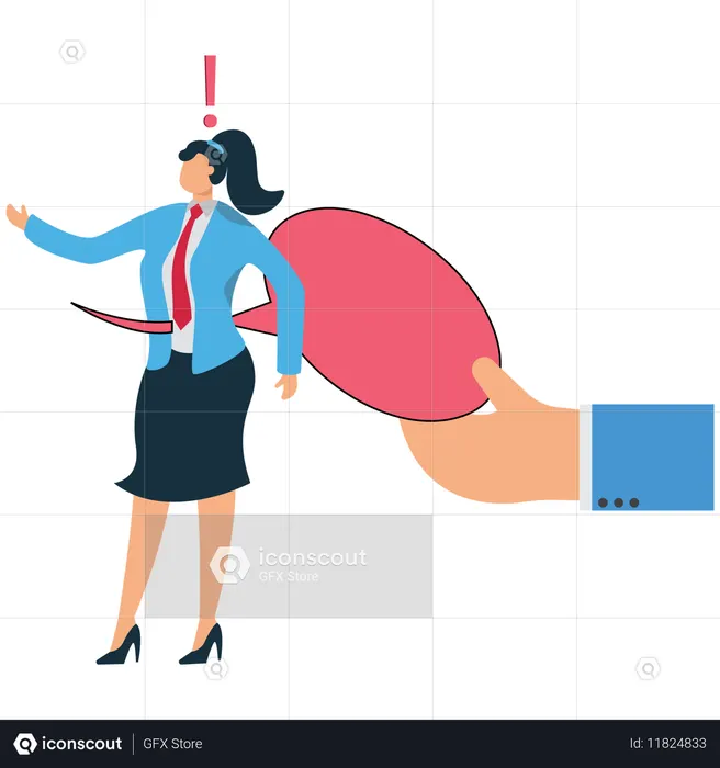 언어적 괴롭힘을 당하는 사업가  일러스트레이션