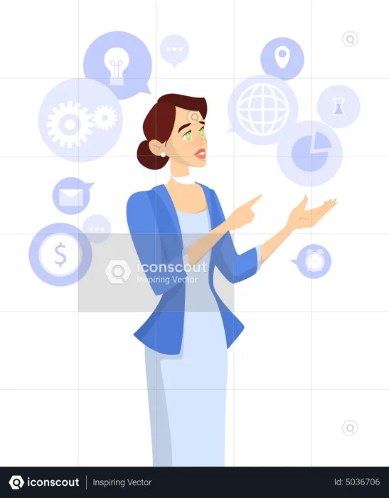 Businesswoman in suit  Illustration