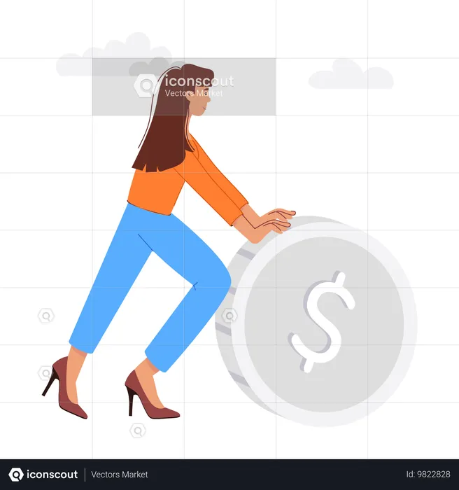 Businesswoman investor  Illustration