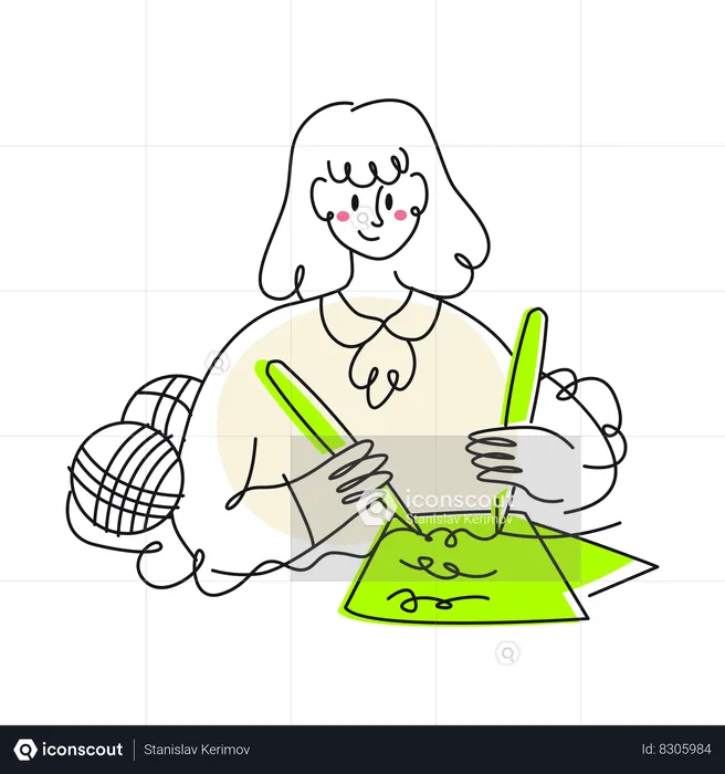 Businesswoman is signing a new document  Illustration