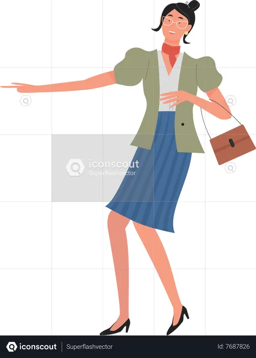 Businesswoman laughing  Illustration