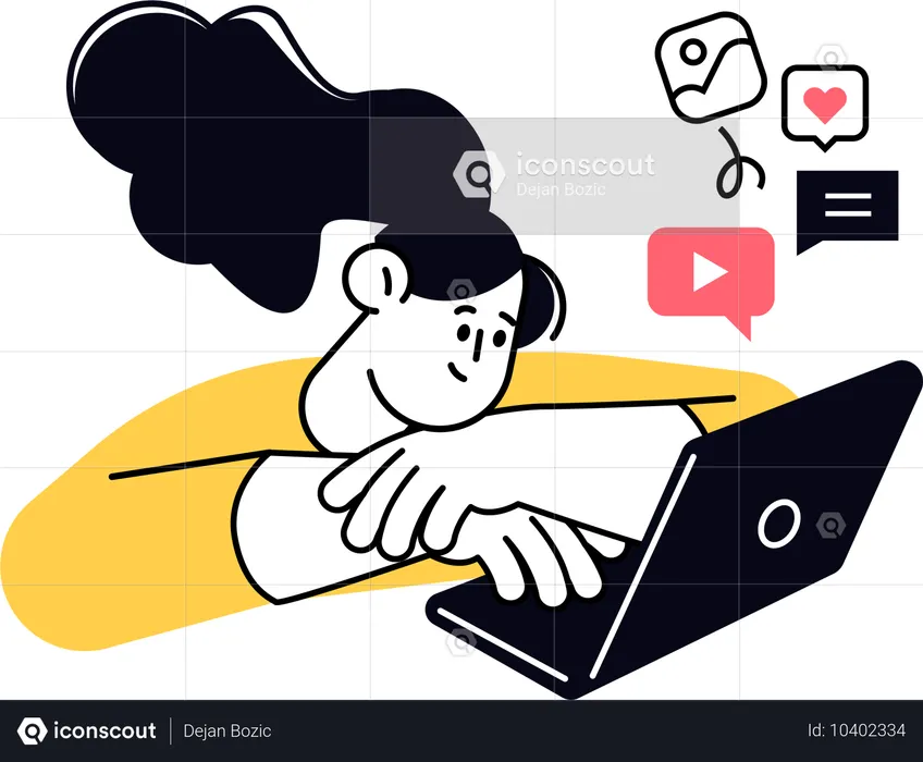 Businesswoman making online video  Illustration