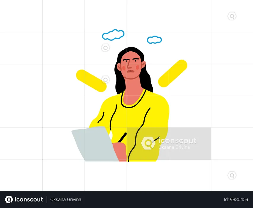 Businesswoman presents market analysis in meeting  Illustration