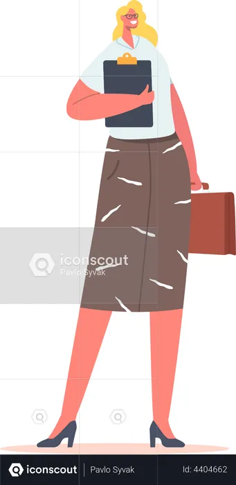 Businesswoman ready for the office  Illustration
