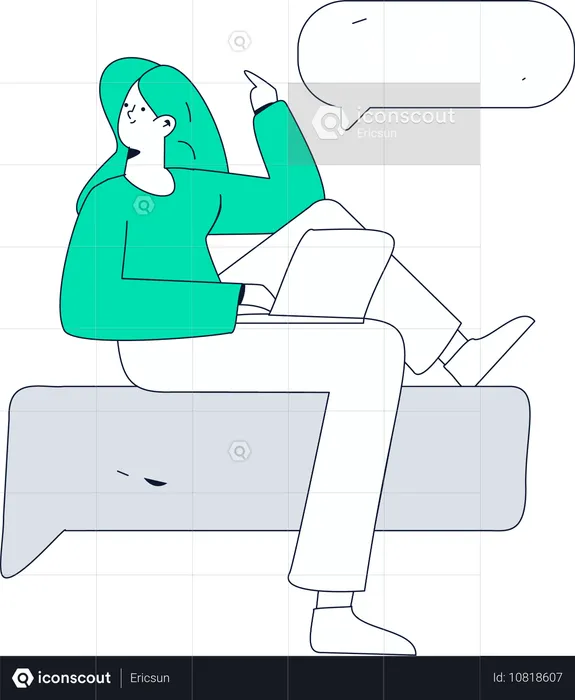 Businesswoman sending promotional emails to customers  Illustration