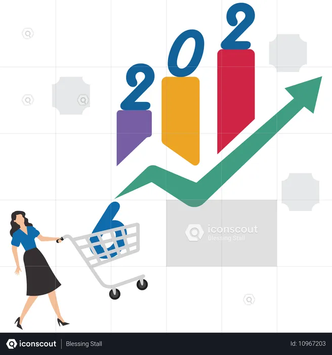 実業家が2026年の企業目標を設定  イラスト