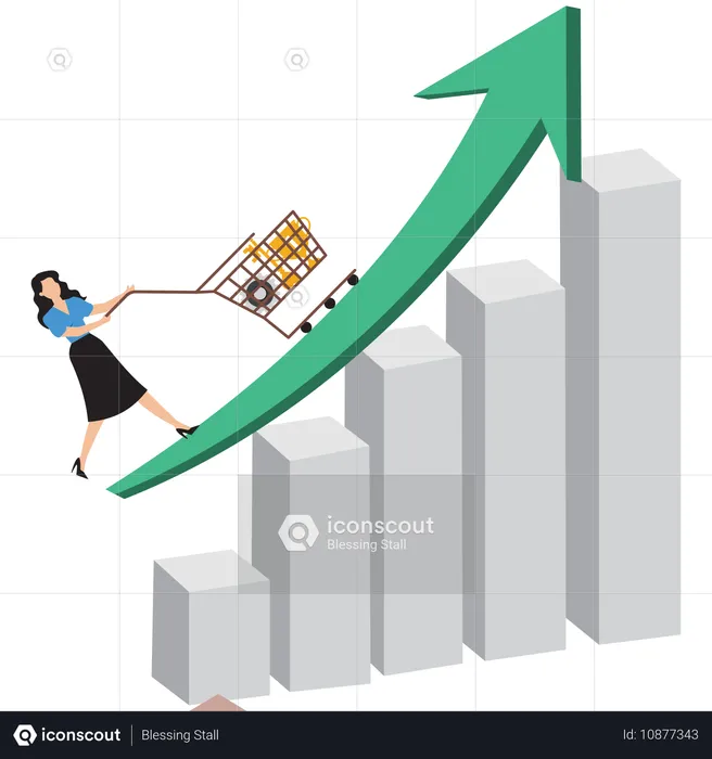 개인 기술 개발을 위해 노력하는 사업가  일러스트레이션