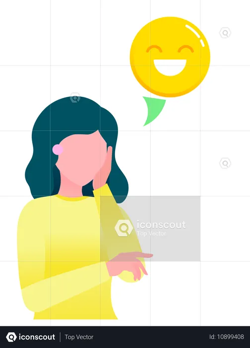 Businesswoman working on startup idea  Illustration