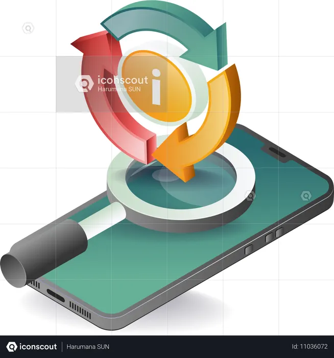 Tecnología de la información de búsqueda en línea  Ilustración