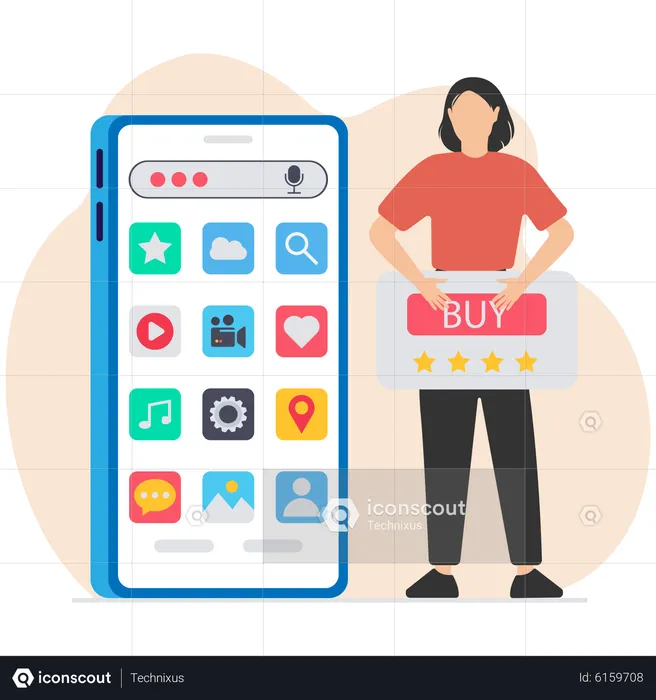 Buy Mobile Apps  Illustration