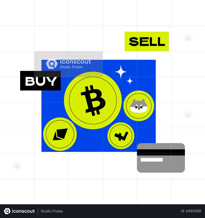 Buy _ sell crypto  Illustration