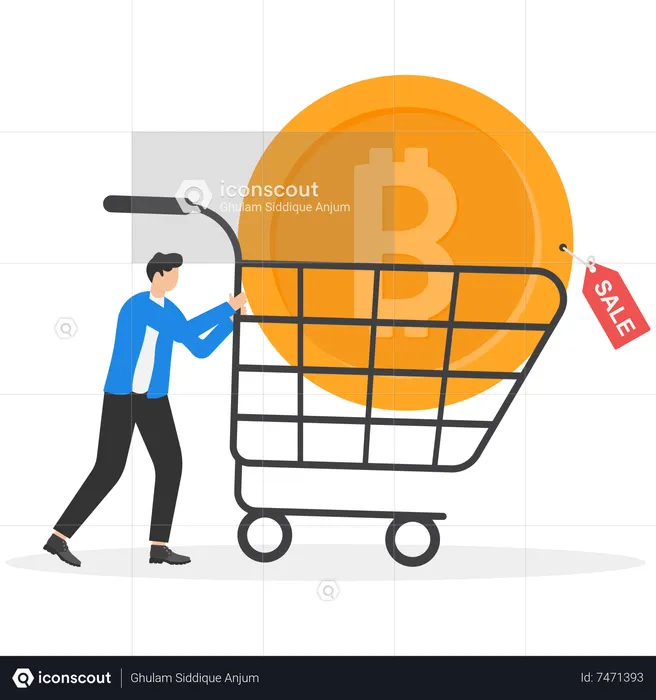 Buying Bitcoin  Illustration