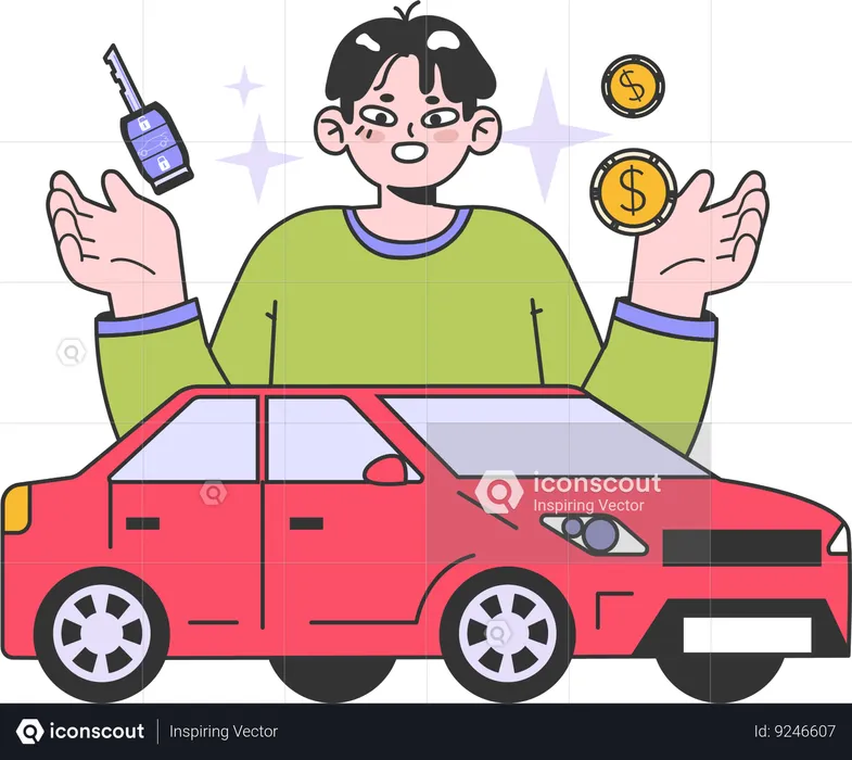 Buying first car  Illustration