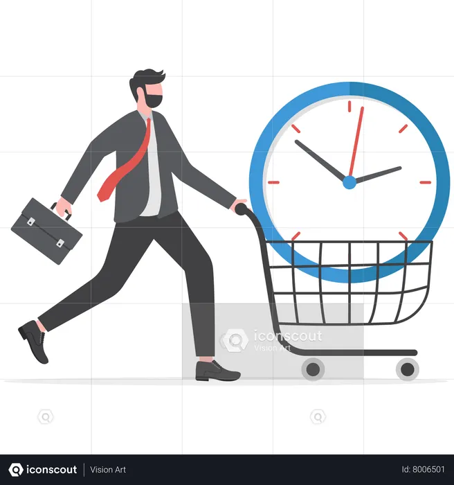 Buying time to delay or gain more time to do something  Illustration
