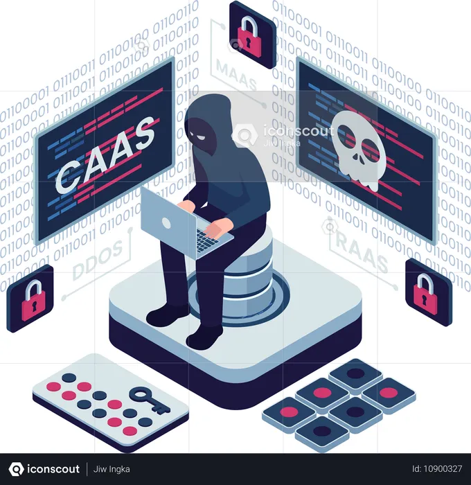 CaaS mit Hacker  Illustration