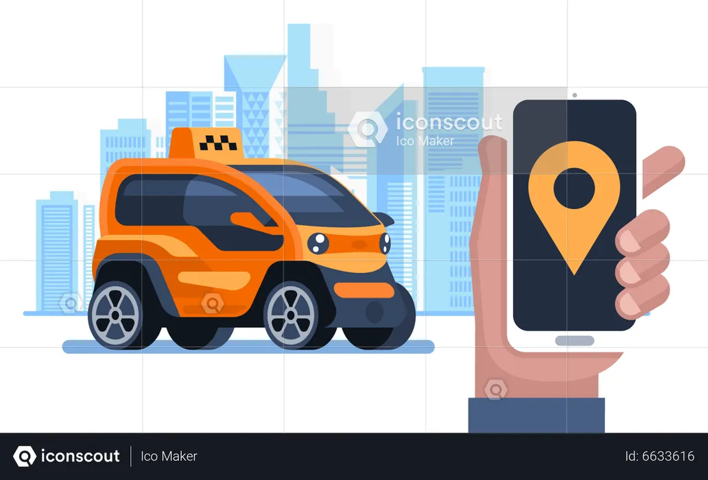 Cab Booking App  Illustration