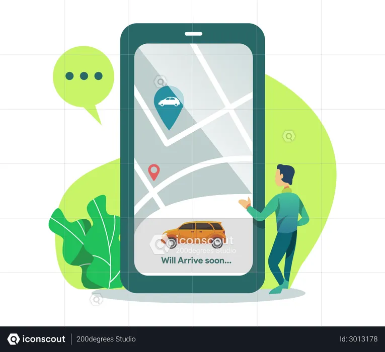 Cab booking Application  Illustration
