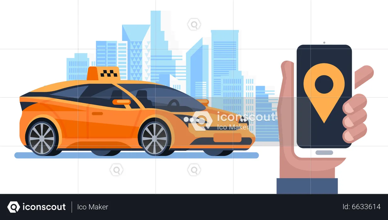 Cab Booking  Illustration