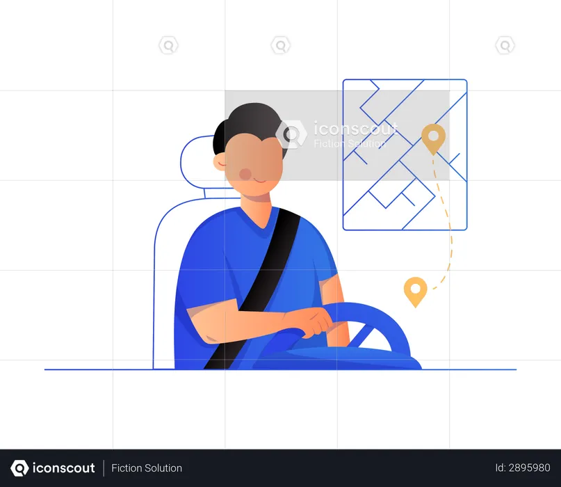 Cab Driver  Illustration