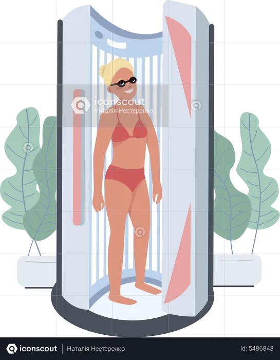 Cabina de bronceado  Ilustración