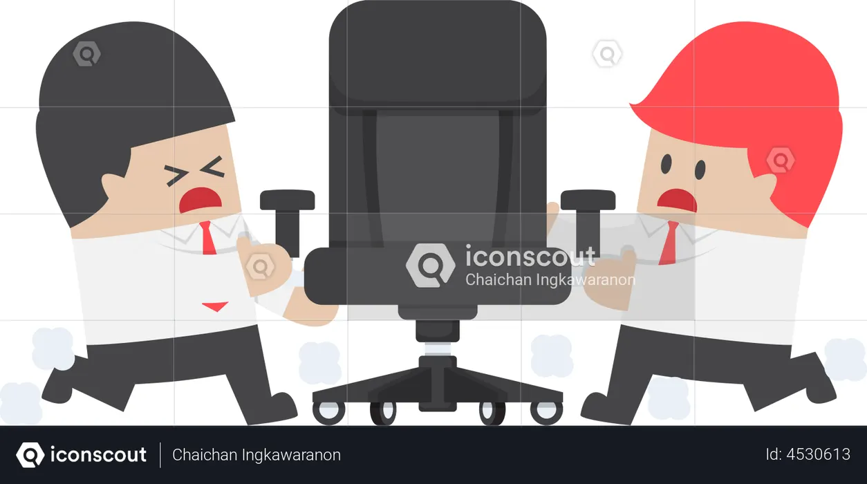Lutando pela cadeira de liderança  Ilustração