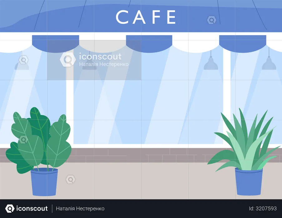 Cafe exterior  Illustration