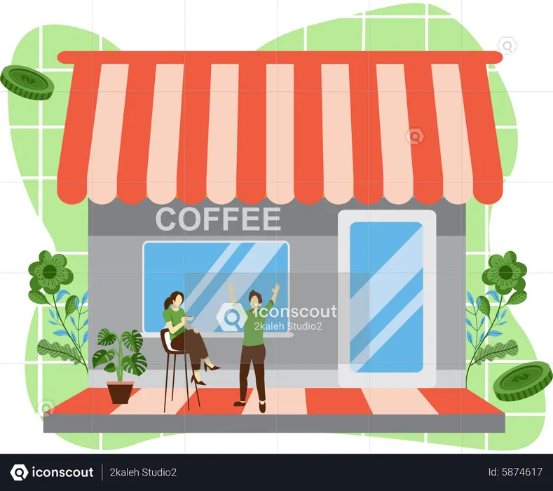 Magasin de café  Illustration