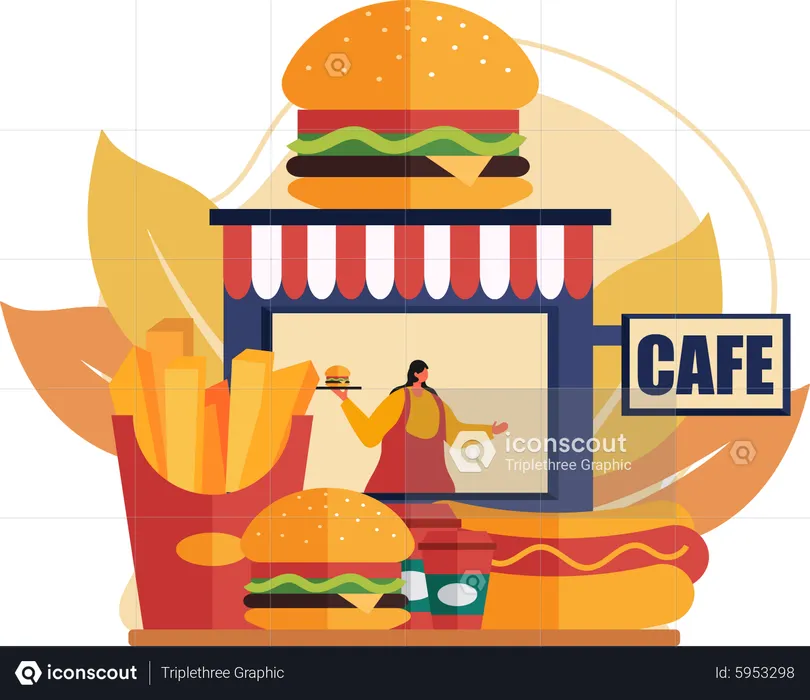 Magasin de café  Illustration