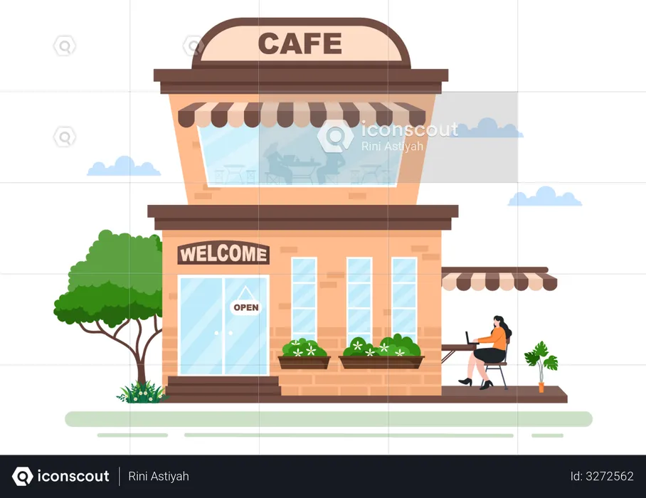 Cafe shop  Illustration